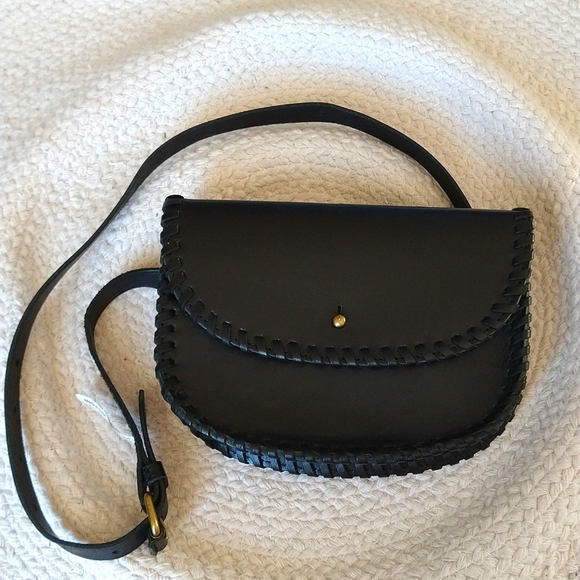 Madewell The Whipstitch Belt Bag In Black Leather Gold Hardware - Picture 2 of 15